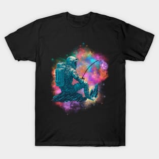 Astronaut Fishing In Space T-Shirt